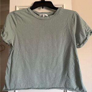 Short Sleeve Crewneck Tee in Sage Green